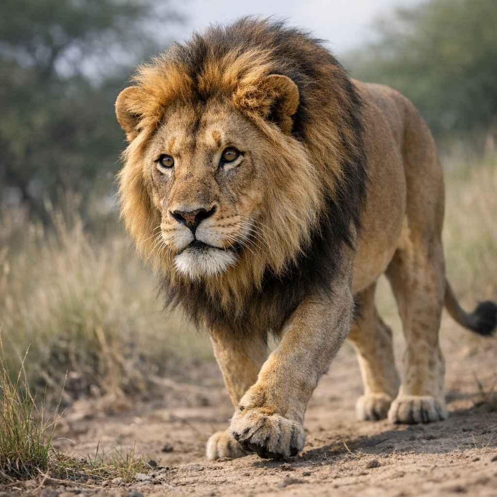 African Lion illustration