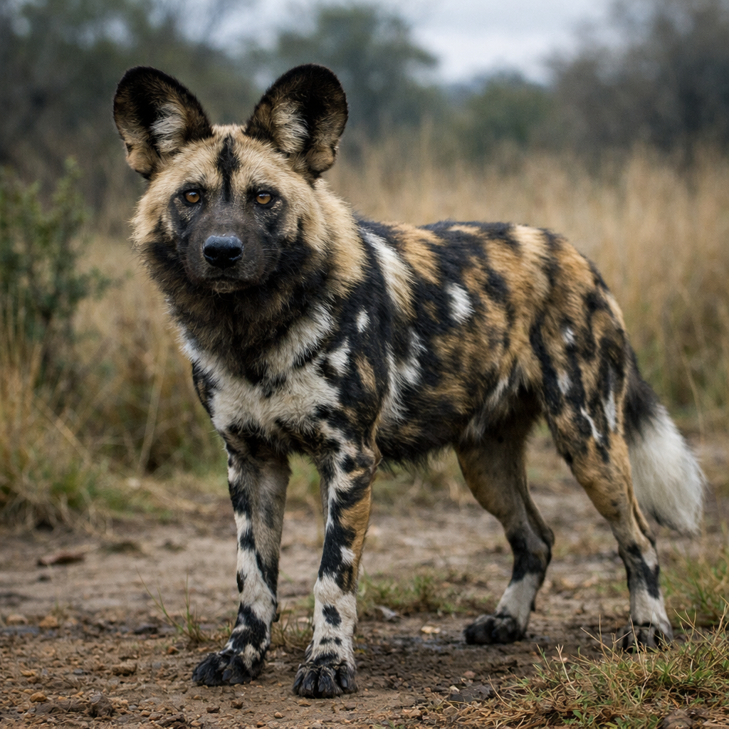 African Painted Dog illustration